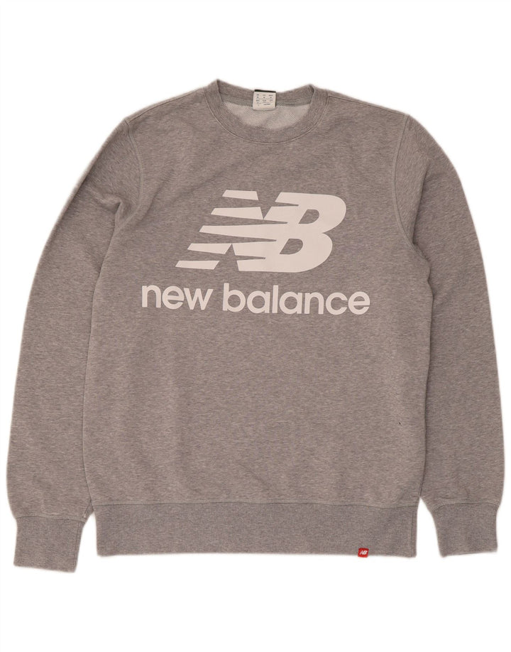 Męski sweter New Balance z grafiką, średnio szary