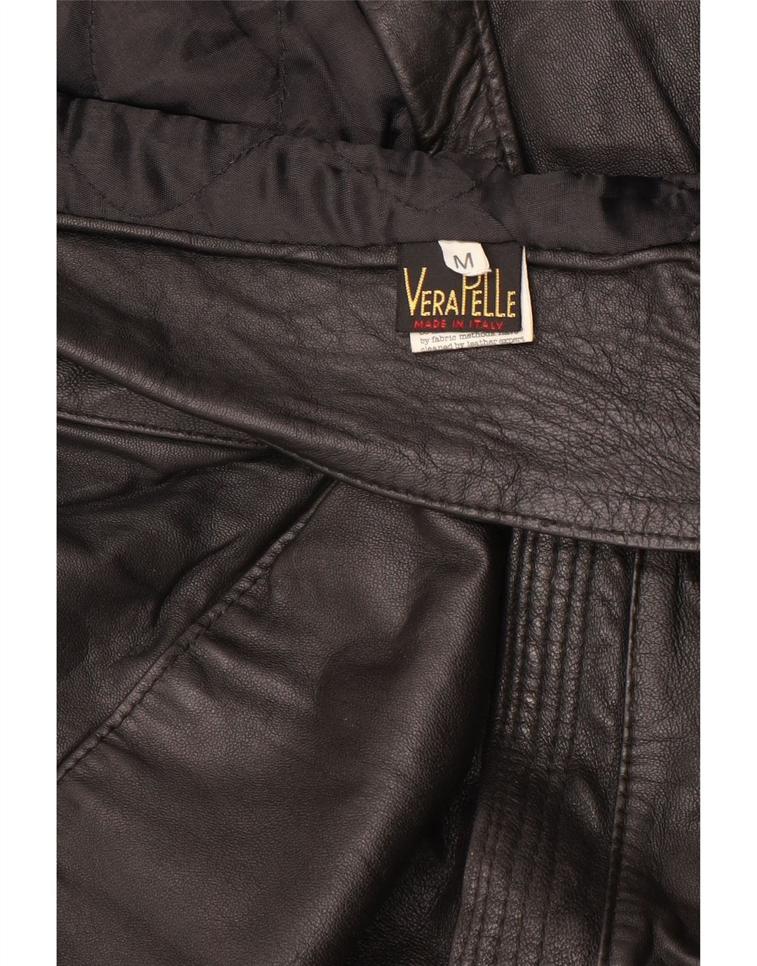 Vintage damska kurtka skórzana oversize UK 14, średnia czarna skóra