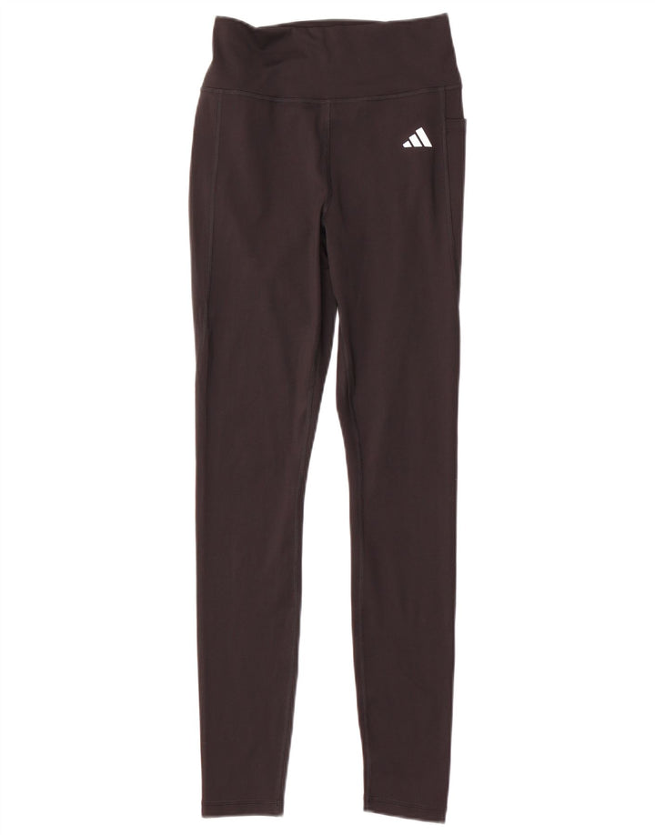 Damskie legginsy Adidas o dopasowanym kroju UK12/14, średni czarny poliester