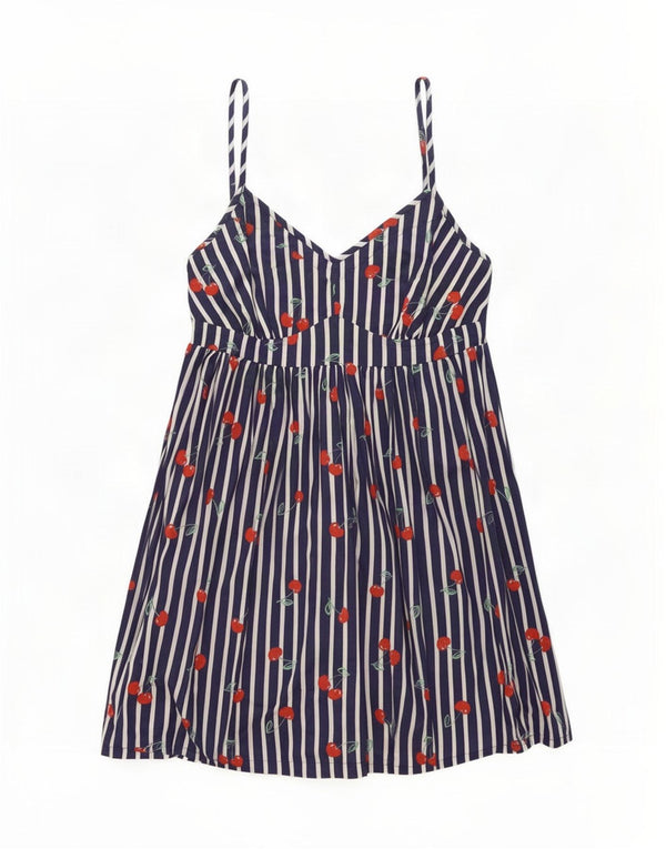 Marks & Spencer Damska sukienka Sundress UK 16, duża, bawełniana w granatowe paski