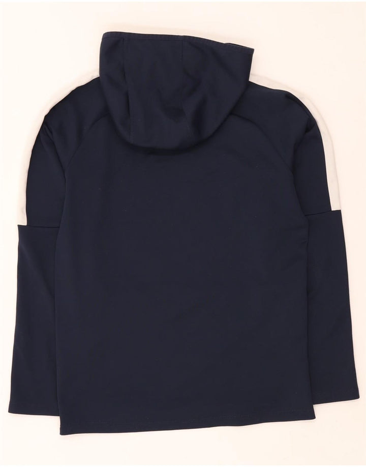 Męski sweter z kapturem Nike Dri Fit, mały, granatowy, z blokami kolorów, poliester