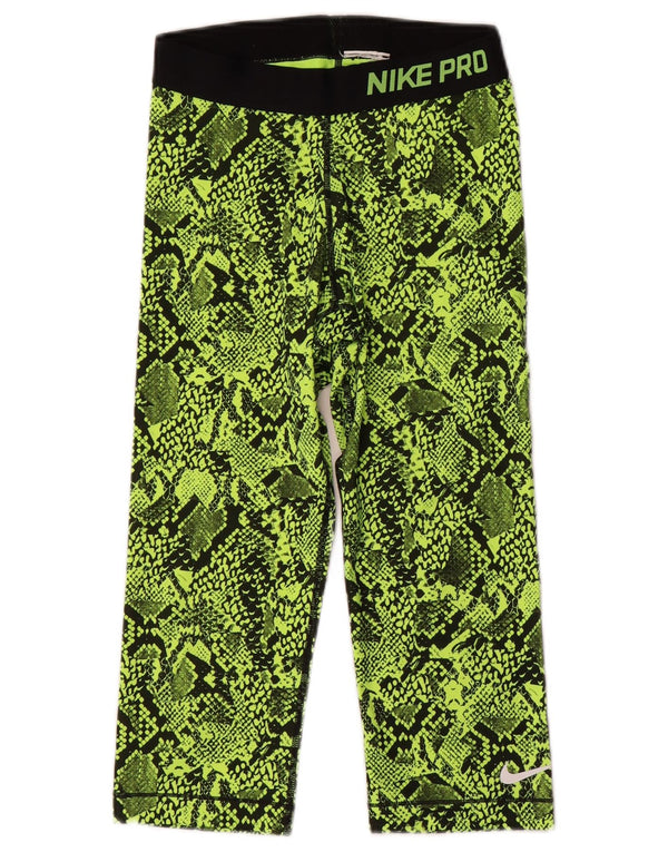Damskie legginsy Nike Dri Fit Graphic Capri UK 10 Mały zielony nadruk zwierzęcy