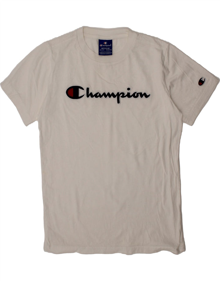 CHAMPION Boys Graphic T-Shirt Top 9-10 Years Medium White Vintage Champion and Second-Hand Champion from Messina Hembry 