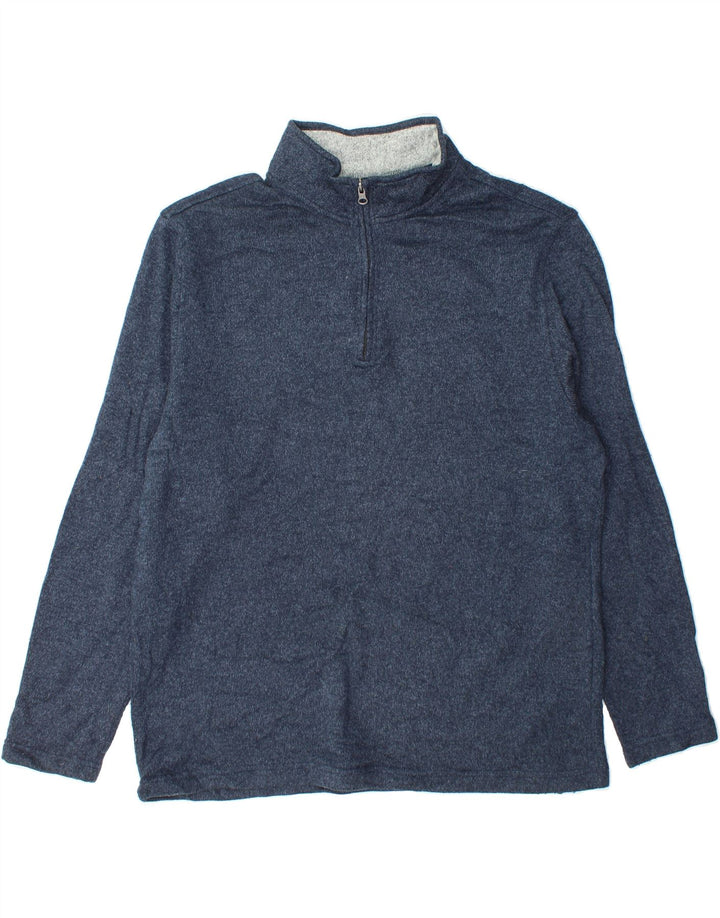 IZOD Mens Zip Neck Sweatshirt Jumper XL Navy Blue Polyester Vintage Izod and Second-Hand Izod from Messina Hembry 