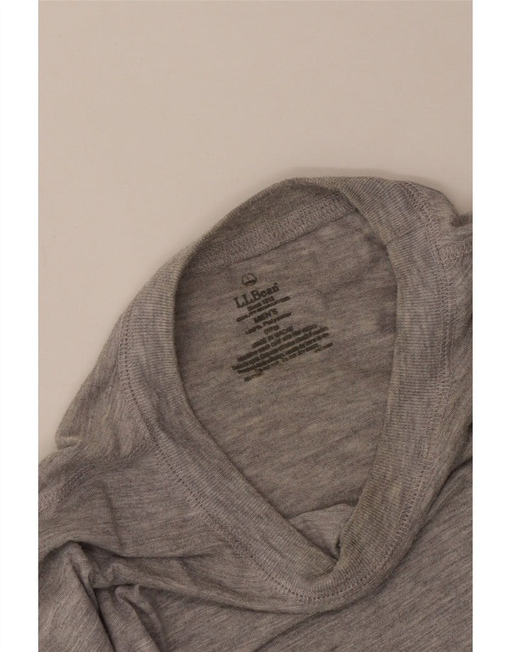 T-shirt męski L.L.Bean, średni szary, nakrapiany poliester