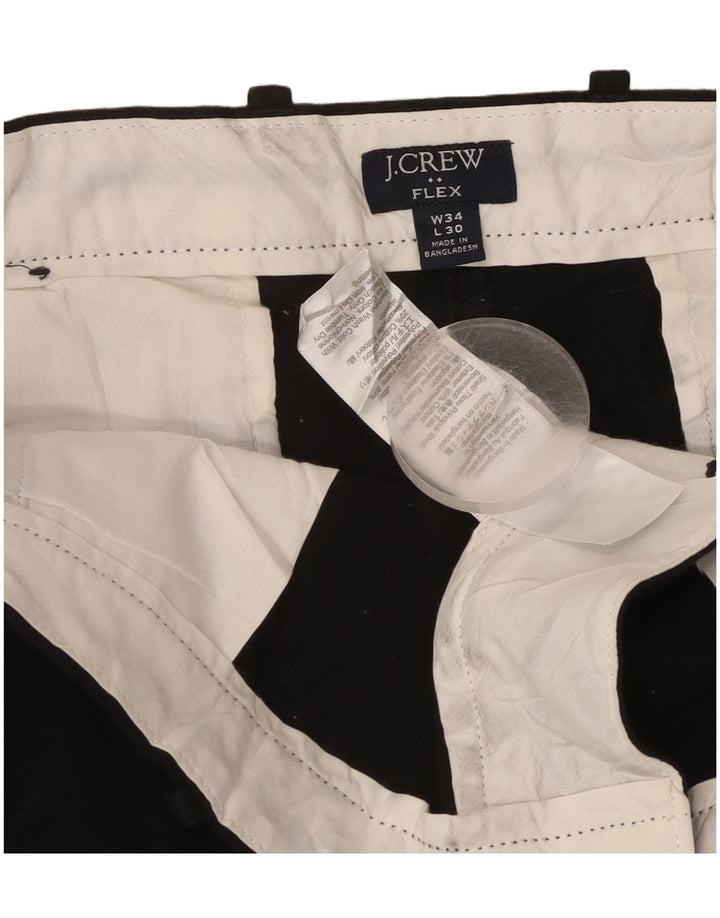 Spodnie męskie J. Crew Flex Slim Suit W34 L30 Czarne bawełniane