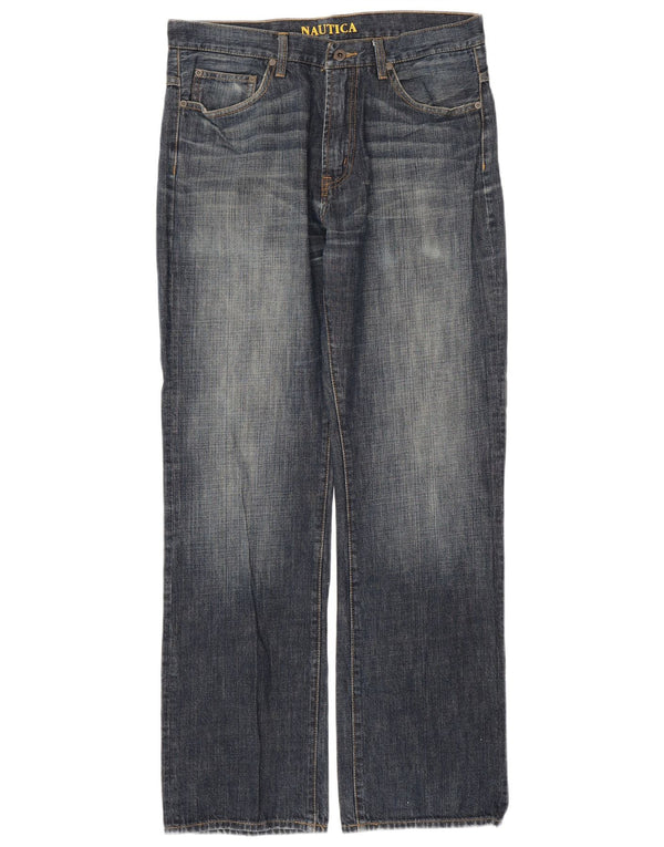 Męskie proste dżinsy NAUTICA W33 L34 Granatowe, bawełniane