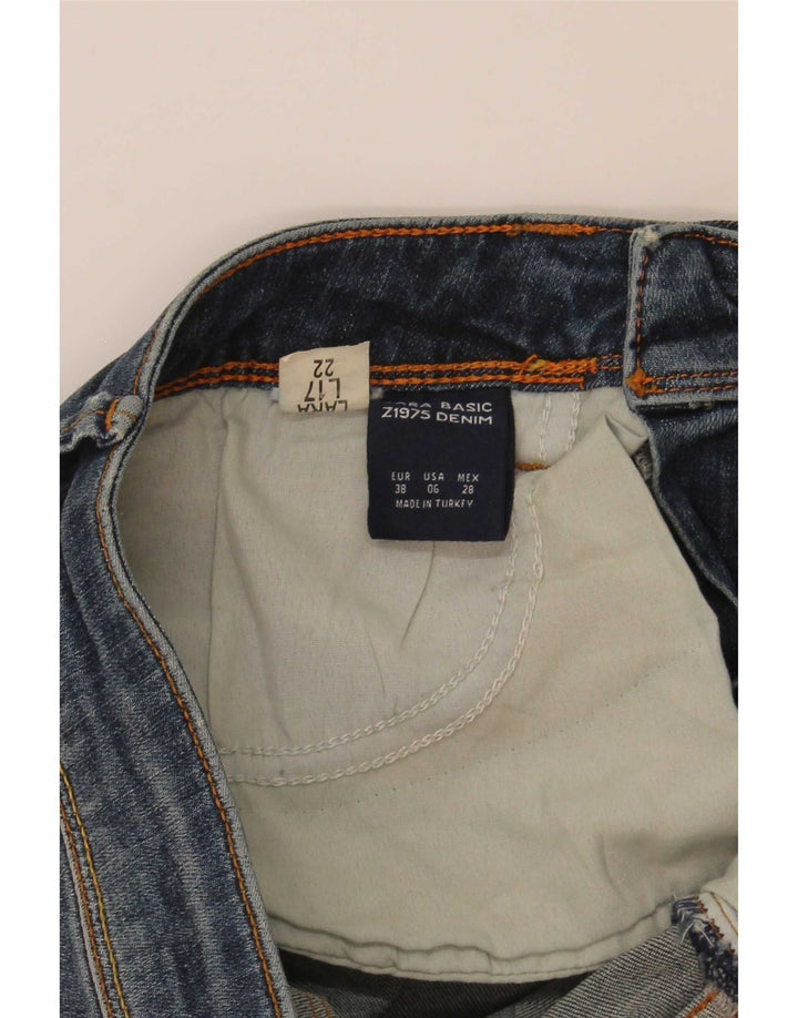 Damskie spodenki jeansowe Zara w trudnej sytuacji EU 38 Small W28 niebieskie