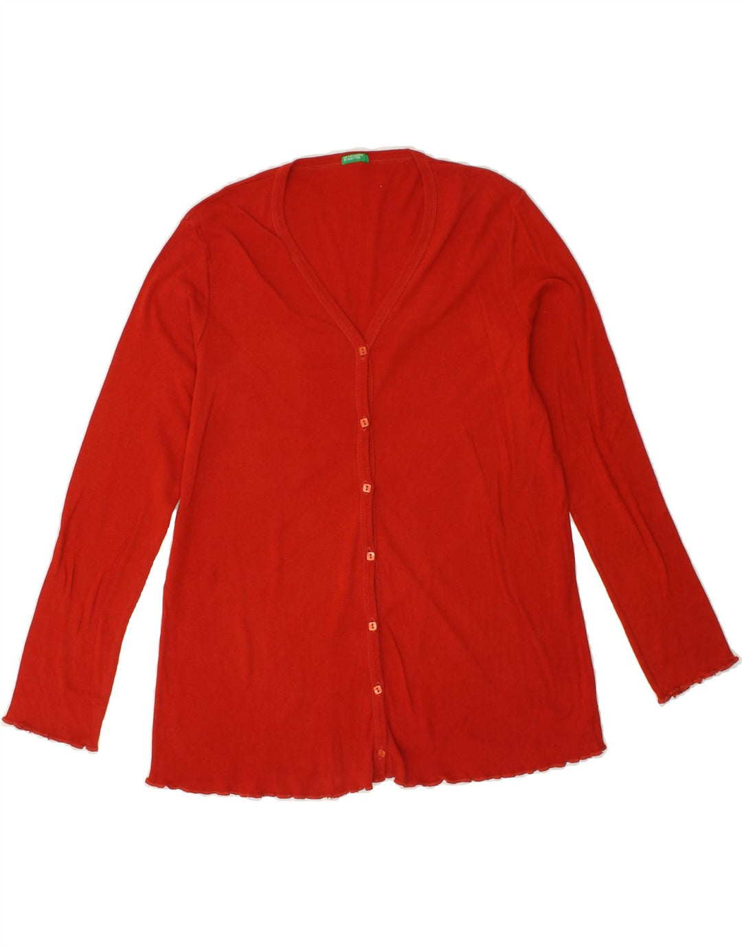 BENETTON Womens Cardigan Sweater UK 10 Small Red Cotton Vintage Benetton and Second-Hand Benetton from Messina Hembry 
