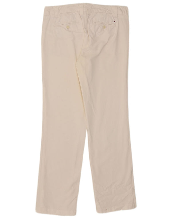Damskie proste spodnie chino Tommy Hilfiger US 8 Medium W32 L31 białe