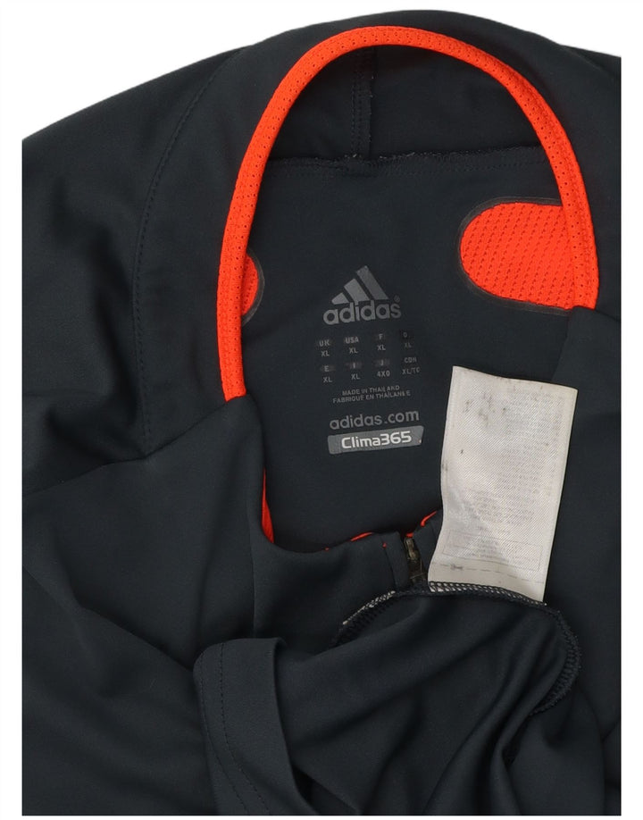 Adidas Męskie Clima 365 Zip Neck Pullover Dres Top XL Szary Kolorblok