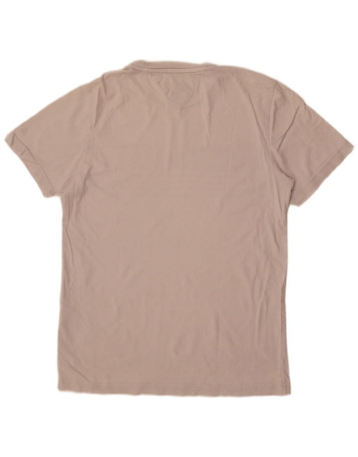 Męska koszulka z grafiką Tommy Hilfiger, średnia, biała bawełna