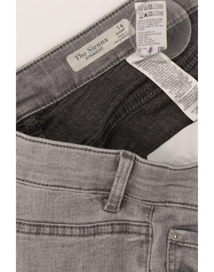 Marks & Spencer Damskie The Sienna Straight Jeans UK 14 Medium W32 L28 Szare