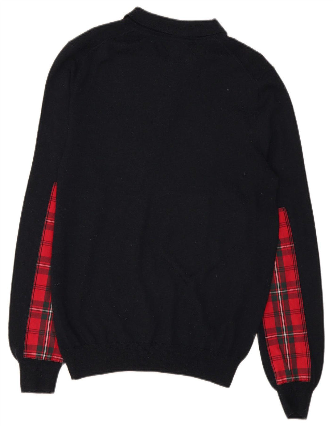 Męski sweter polo Lyle & Scott, wełniany w średnią czarną kratkę