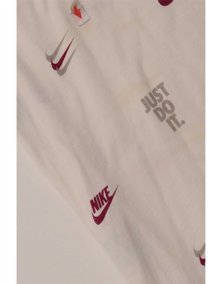 Męski T-shirt z grafiką Nike, duży, biały, bawełniany