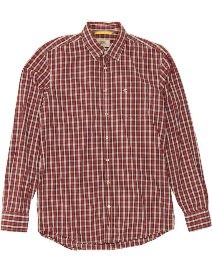 CAMEL ACTIVE Mens Regular Fit Shirt Medium Burgundy Check Cotton Vintage Camel Active and Second-Hand Camel Active from Messina Hembry 