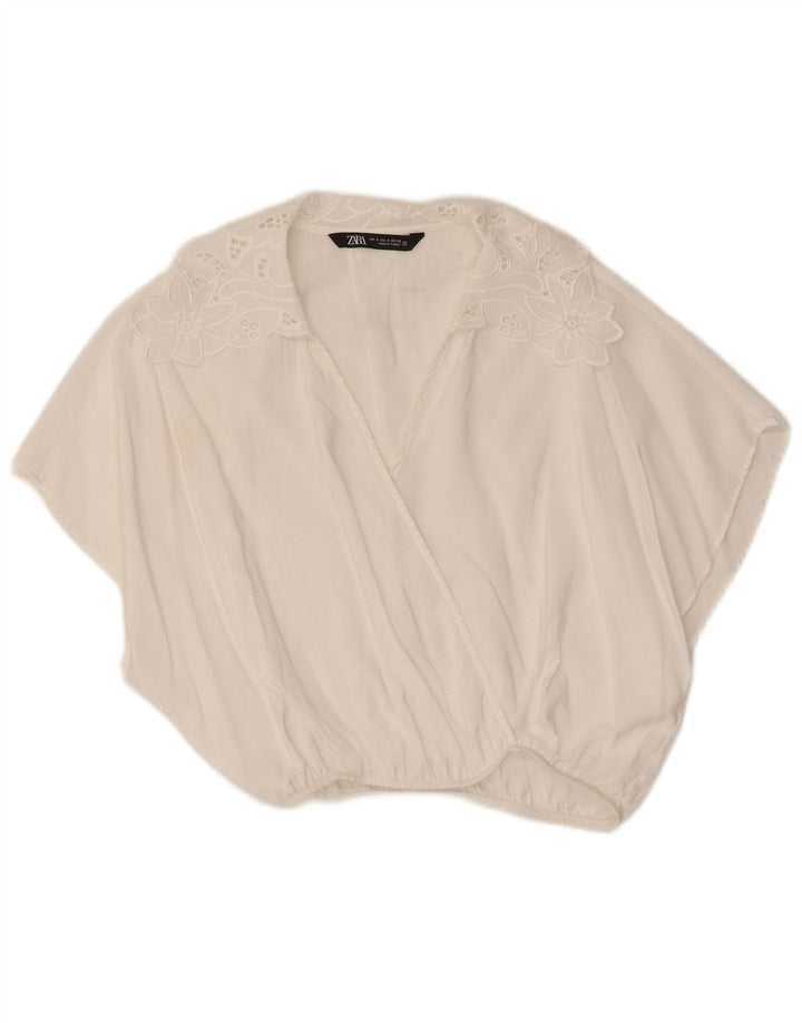 Damska krótka bluzka Zara Top UK 10 Small White