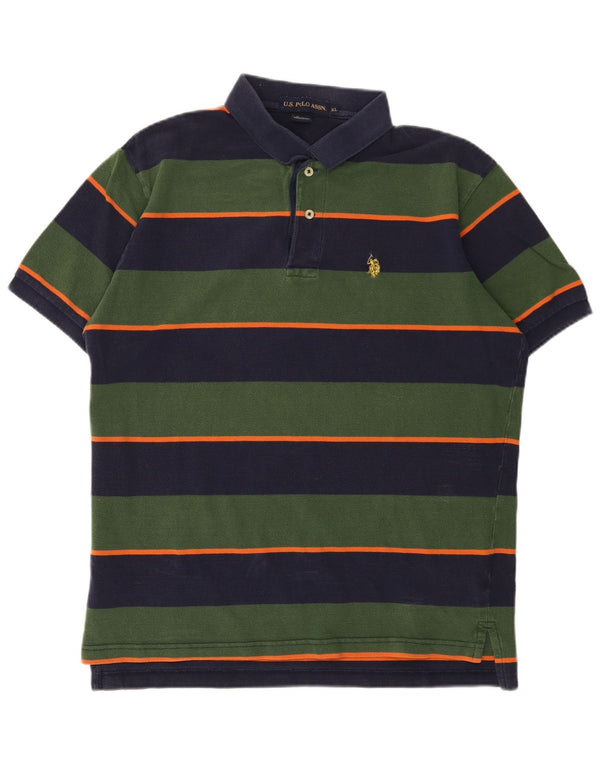 US Polo Assn. Koszula męska XL, bawełniana w zielone paski
