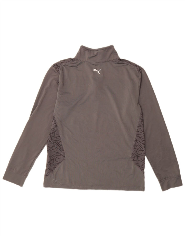 Chłopięcy dres PUMA z zamkiem błyskawicznym, 11-12 lat, duży, szary