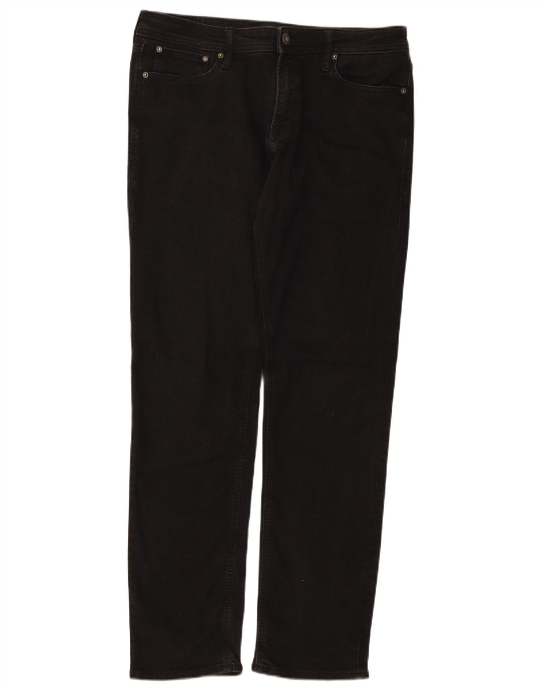 Męskie proste dżinsy Jack & Jones W34 L34 Czarne bawełniane