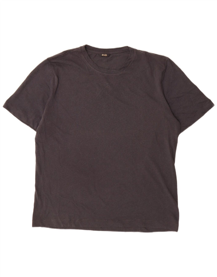T-shirt męski Massimo Dutti Top 2XL, szary, lniany