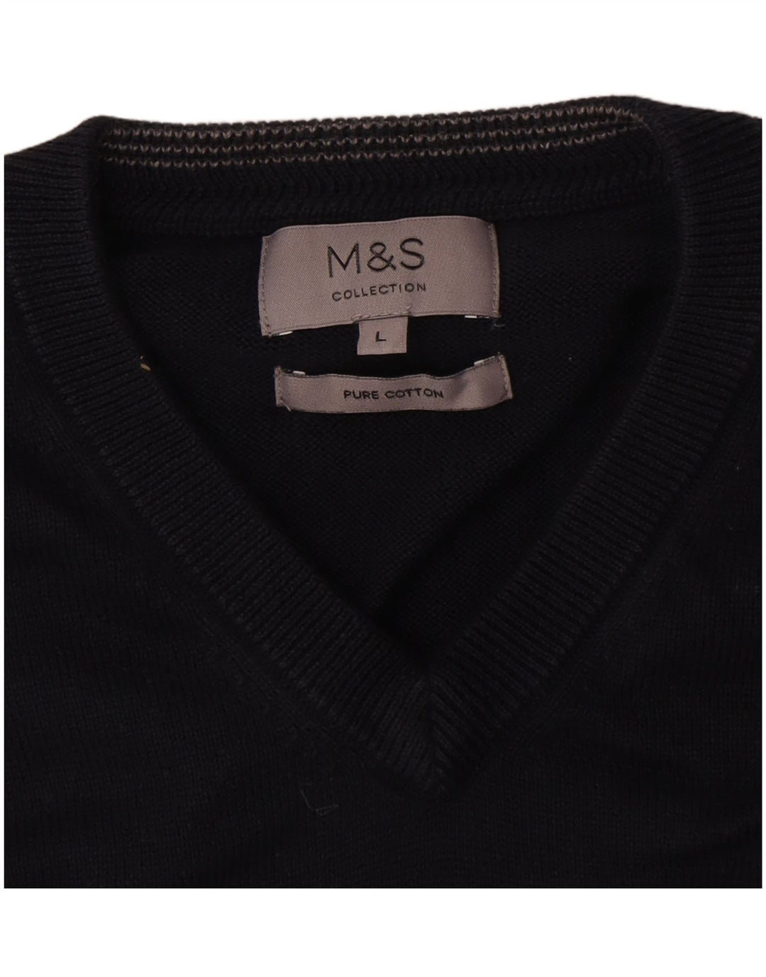 Marks & Spencer Męski podkoszulek bez rękawów, duży, granatowy, bawełniany