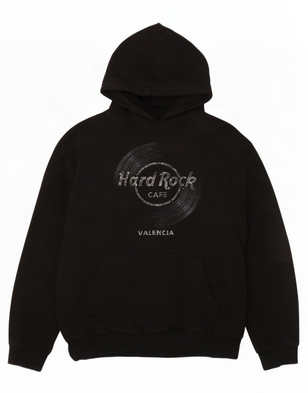 Męski sweter z kapturem i grafiką Hard Rock Cafe Valencia XL, czarny, bawełniany