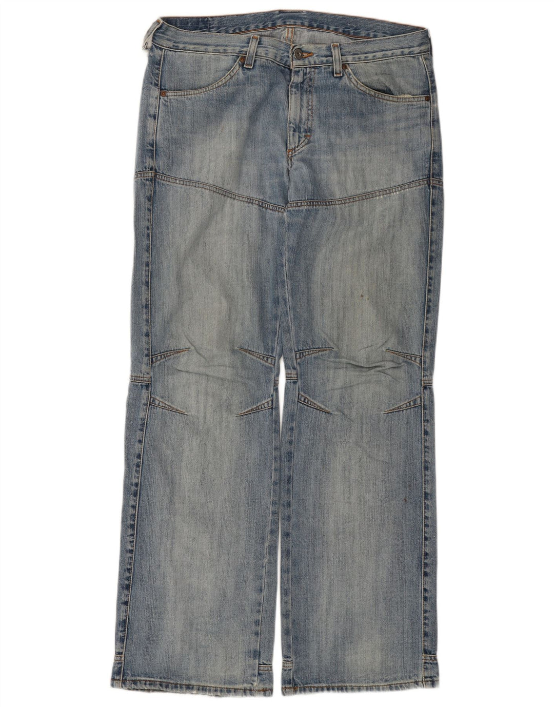 MUSTANG Męskie proste dżinsy robocze W33 L34 Niebieskie bawełniane