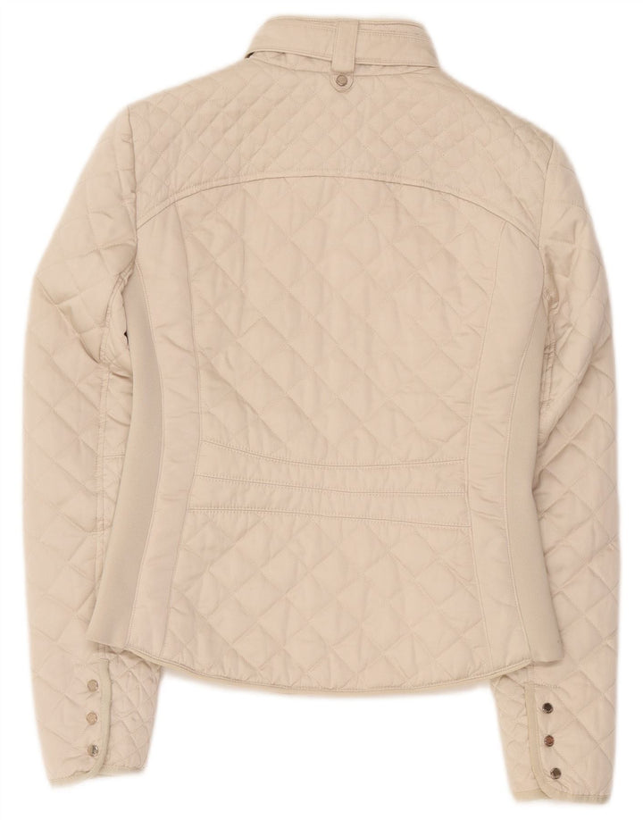 Damska pikowana kurtka Zara UK 12 Medium Off White