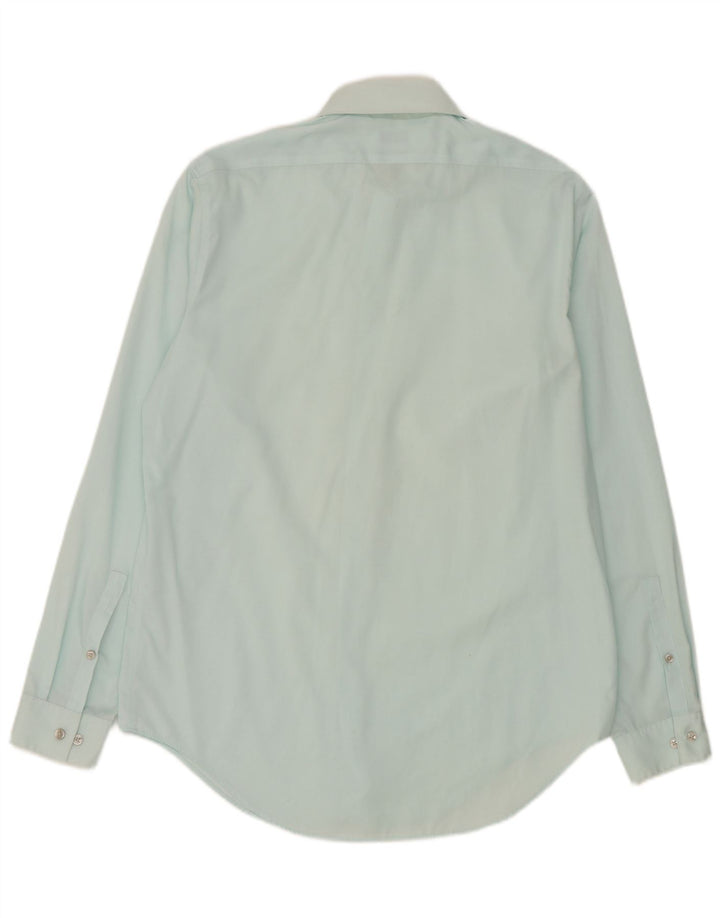 Koszula męska Calvin Klein Slim Fit, rozmiar 16, duża, niebieska, bawełniana