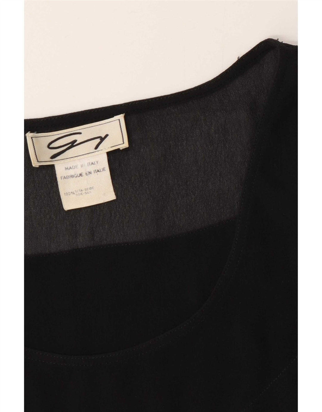 Damska bluzka bez rękawów Genny Crop Top UK 12 Średni czarny jedwab