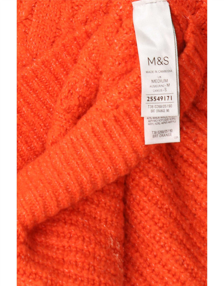 Marks & Spencer Damski sweter z golfem UK 14, średni pomarańczowy