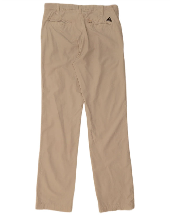 Adidas Męskie Proste Spodnie Chino W30 L32 Beżowy Poliester