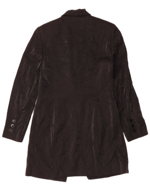 Płaszcz damski RICHARDS UK 10 Small, czarny, w kwiaty, wiskoza