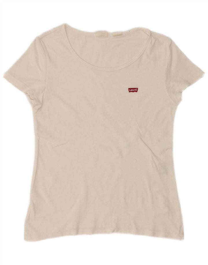 Damski T-shirt Levi's Crop Top UK 12 Średni Biały