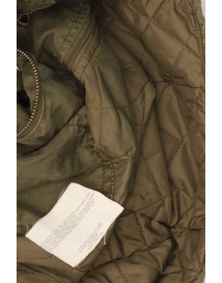 Damska kurtka parka z kapturem Esprit UK 8, mała, bawełniana khaki