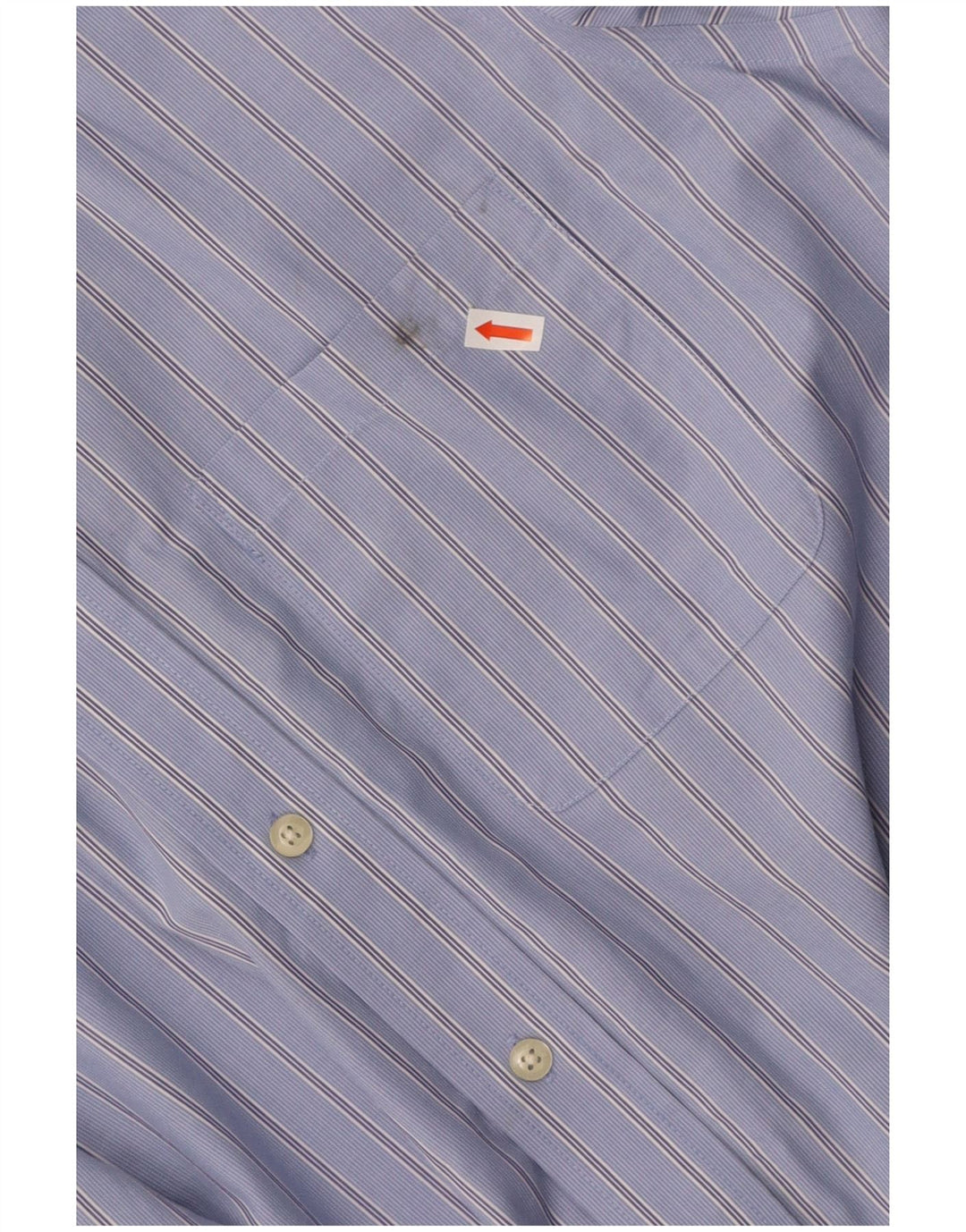 CHAPS Mens Shirt Size 15 1/2 Medium Blue Striped Cotton