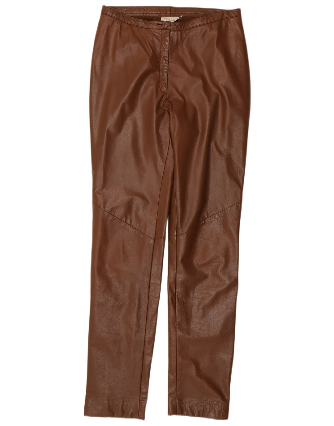 Damskie spodnie skórzane Hennes EU 38 Medium W28 L33 Brązowa skóra