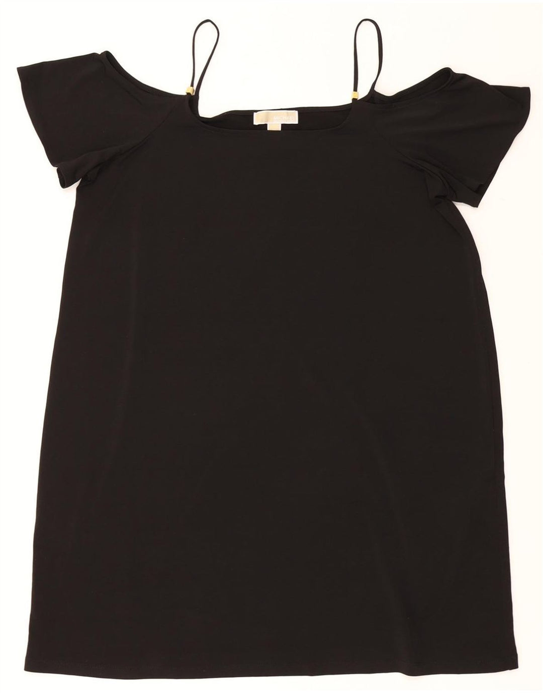 MICHAEL KORS Womens Off Shoulder Tunic Top UK 18 XL Black Polyester Vintage Michael Kors and Second-Hand Michael Kors from Messina Hembry 