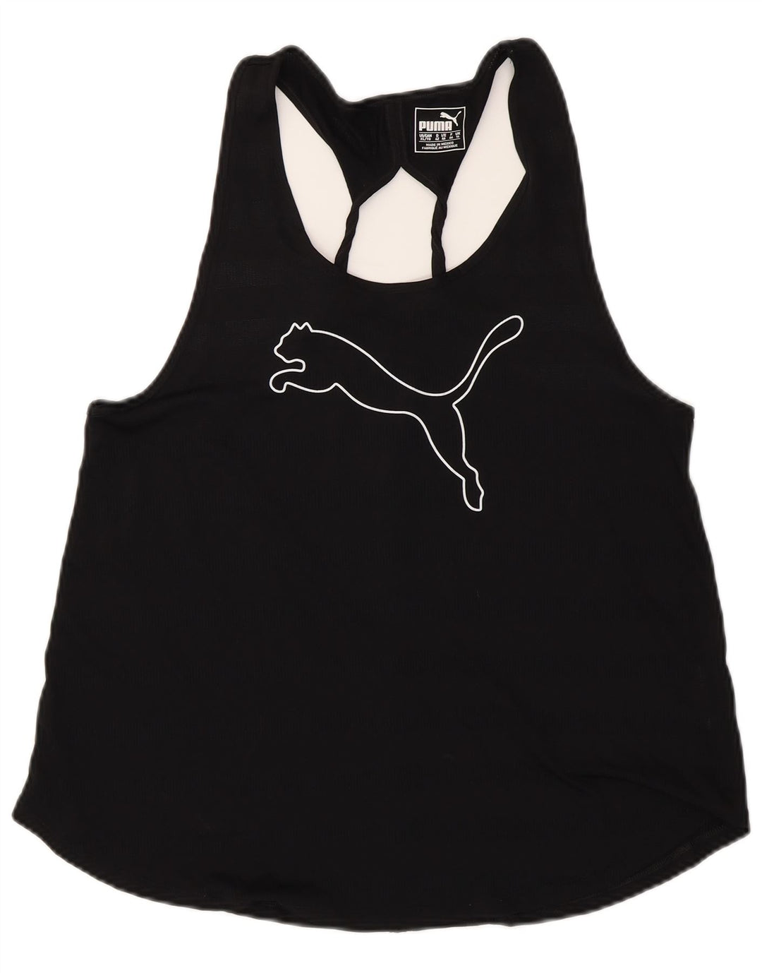 Damski top z kamizelką z grafiką PUMA UK 16, duży, czarny poliester