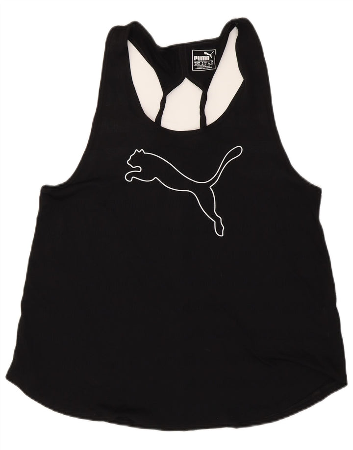 Damski top z kamizelką z grafiką PUMA UK 16, duży, czarny poliester