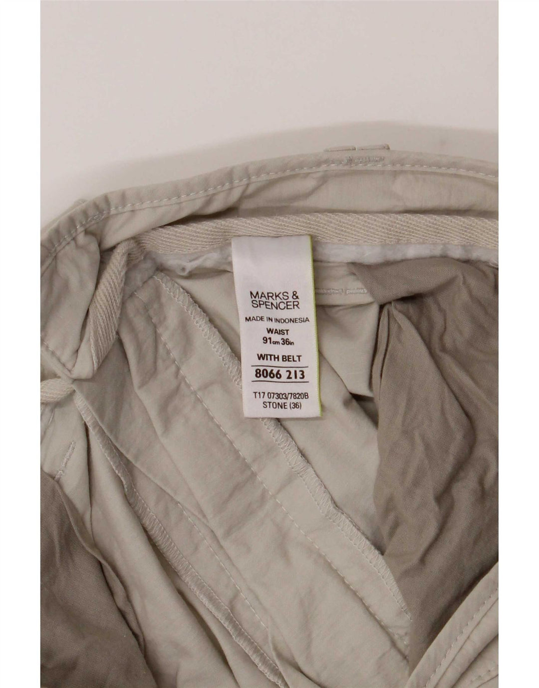 Marks & Spencer Męskie bermudy cargo duże W36 beżowa bawełna