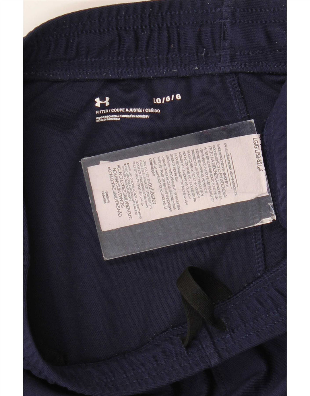 Męskie spodnie dresowe Under Armour, duże, granatowe, z poliestru