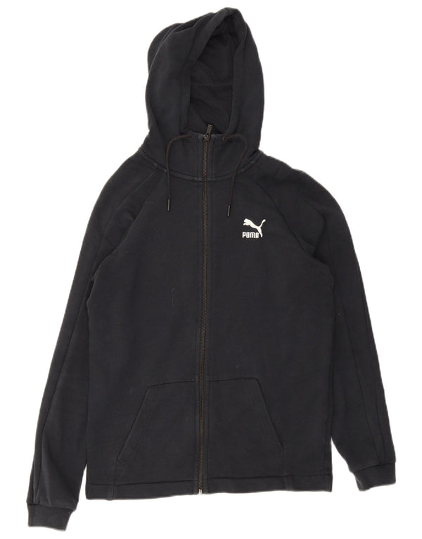 Męski sweter Puma z kapturem i zamkiem XS, czarna bawełna