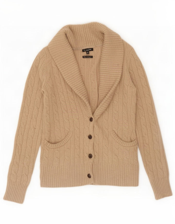 Sweter damski Massimo Dutti UK 12 Średni brązowy wełniany