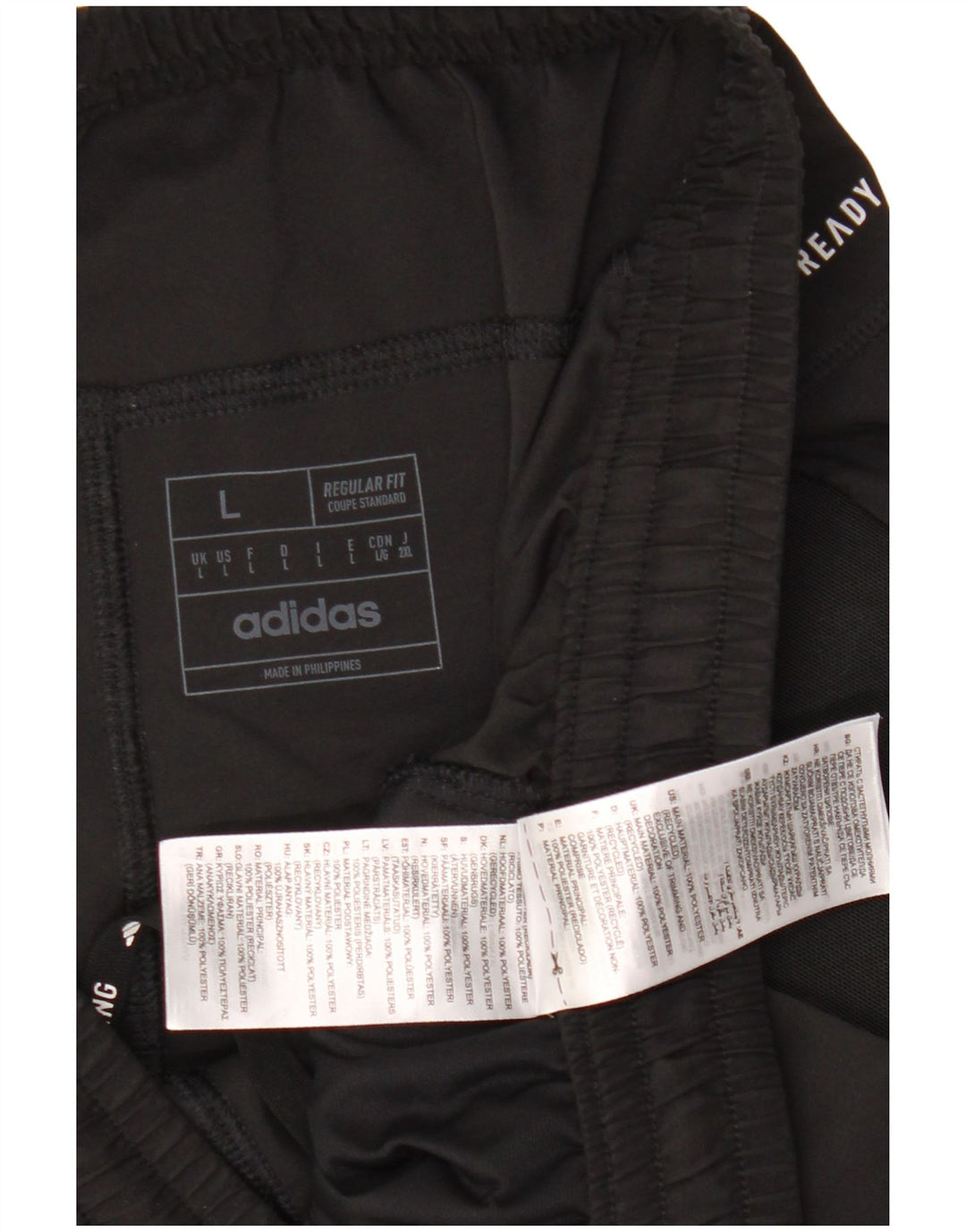 Męskie spodnie dresowe Adidas Aeroready o regularnym kroju, duże, czarne, z poliestru