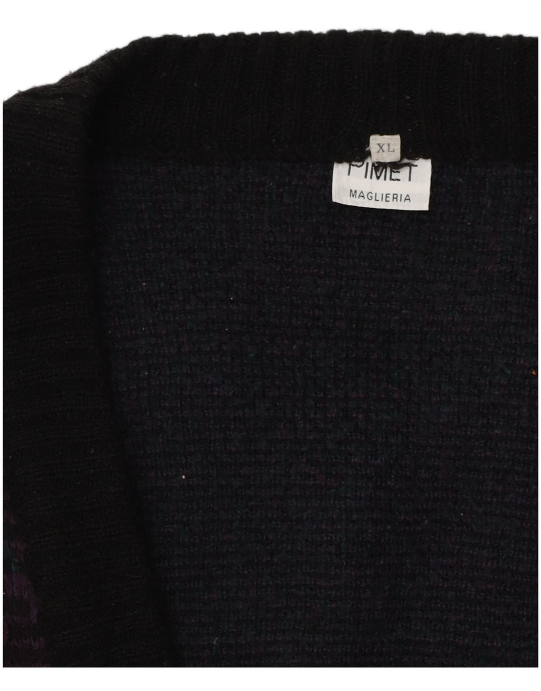 Sweter damski PIMET MAGLIERA UK 18 XL, czarny, geometryczny
