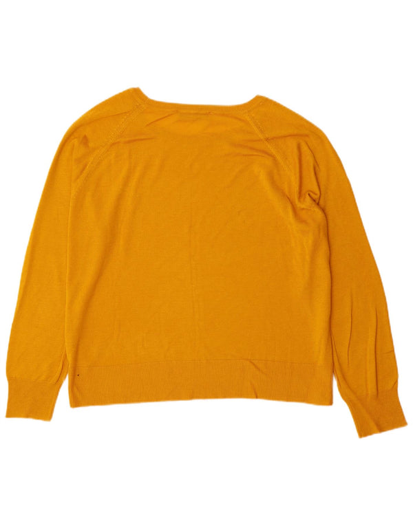Sweter damski Zara z dekoltem w łódkę UK 16, duży, żółty