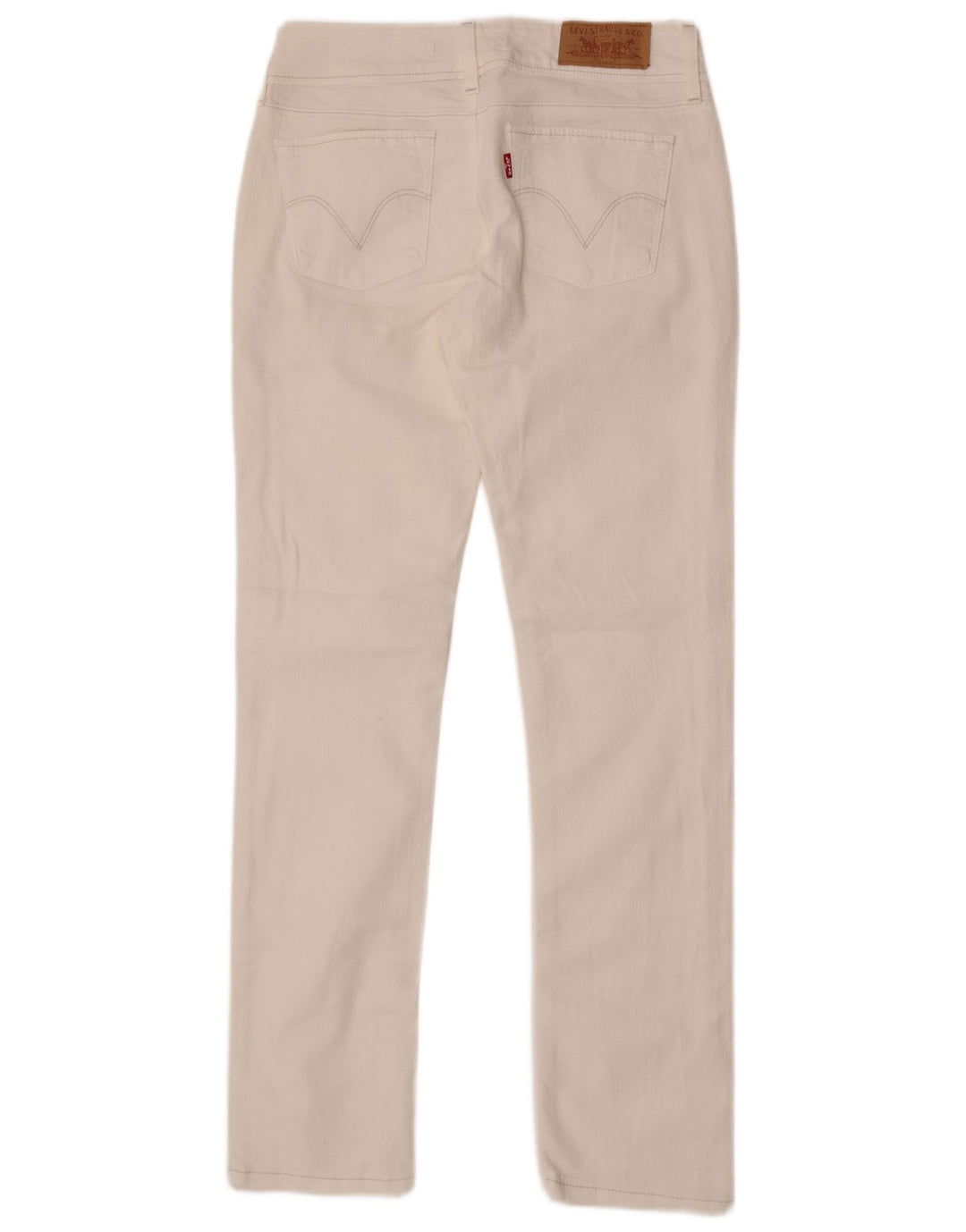 Damskie jeansy Levi's 571 Slim W28 L30 Biała bawełna