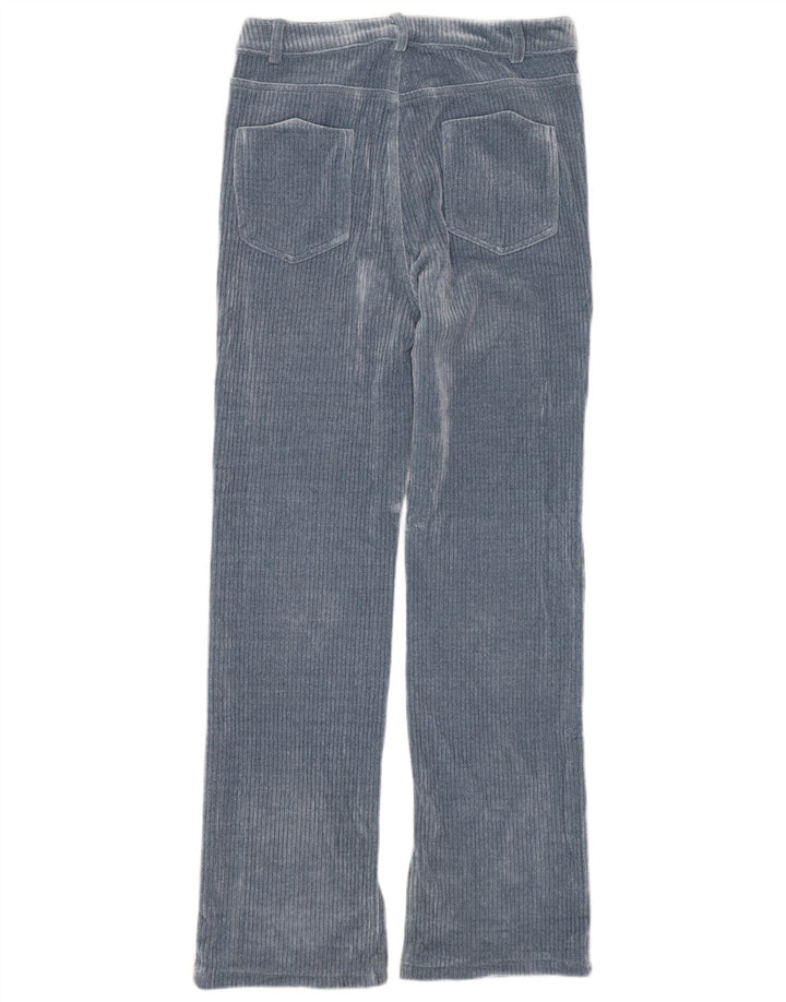 Damskie proste sztruksowe spodnie Zara EU 40 Medium W30 L30 Niebieski poliester